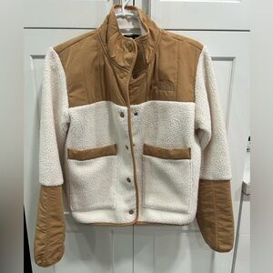 The North Face Women's Brown and Cream Teddy Jacket